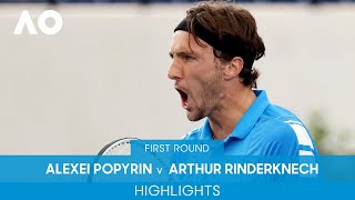 Alexei Popyrin v Arthur Rinderknech Highlights 1R  Australian Open 2022 [upl. by Lemmor204]