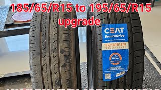 SWIFT ZDI TAYER UPGRADE 185 65 R15 TO 195 65 R15 CEAT SECURA DRIVE  KAMLESH EXPLORE THE WORLD [upl. by Aisad]