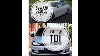 Bmw F30 320 ied 170hp vs Golf 7 16 TDI Big Turbo Rsa Motorsporst [upl. by Kelwin]