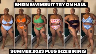 SHEIN Plus Size Swimsuit TryOn Haul  Summer 2023  Size 2X  Sizing Review [upl. by Laurella]