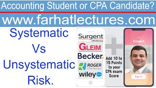 Systematic risk Vs unsystematic risk Explained with Examples Essentials of Investments CFA Exam [upl. by Ailatan]