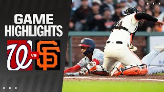 Nationals vs Giants Game Highlights 4824  MLB Highlights [upl. by Campman]