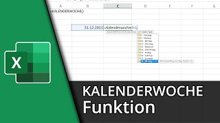 Excel Kalenderwoche Funktion  KALENDERWOCHE ✅ Tutorial [upl. by Swirsky]