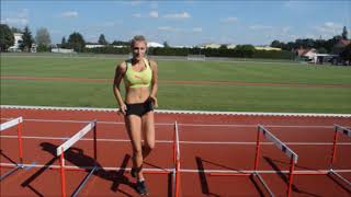 Hurdle training one step drills hurdle drills [upl. by Ariaek]