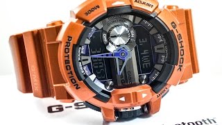 Casio GSHOCK GMIX Bluetooth GBA4004B REVIEW  How To Set Time  LIGHT DISPLAY [upl. by Hatcher]