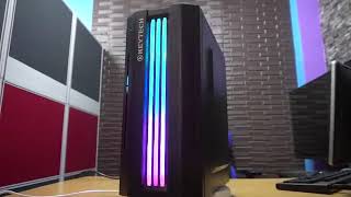 Keytech T3000 Tempered Glass Desktop Gaming Case With RGB Glow Effect Review [upl. by Odraleba763]