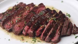 Pan Seared Flank Steak with Garlic Butter [upl. by Anoed283]