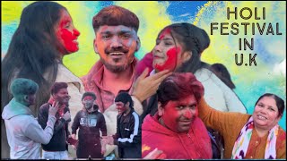 લંડનમાં હોળી મનાવી  HOLI FESTIVAL IN LONDON 🔥🔥🔥viral trending londonlife holi holispecial [upl. by Alistair]