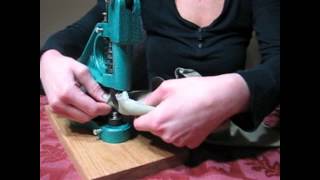 Setting Grommets With Hand Press Machine Creating Drawstring Tote Bags DIY [upl. by Atnomed]