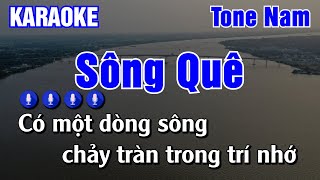 Sông Quê Karaoke Tone Nam  Karaoke AK [upl. by Anitaf]