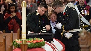 Moments from Cpl Nathan Cirillo funeral in Hamilton [upl. by Namlak]