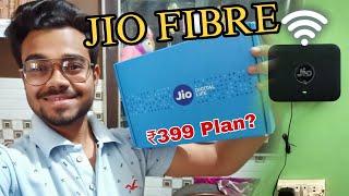 Jio Fiber installation at My Home  jio fiber 399 plan [upl. by Salvay]