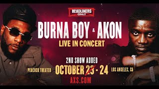 Akon Beautiful Day  Akon BurnaBoy Live In Concert [upl. by Anerb]