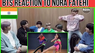 BTS REACTION TO BOLLYWOOD SONGS  Pepeta  Nora Fatehi  BTS REACTION TO NORA FATEHI  BTS INDIA [upl. by Herahab371]