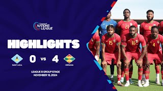 St Lucia vs Grenada  202425 Concacaf Nations League Group Stage [upl. by Ahseinek806]