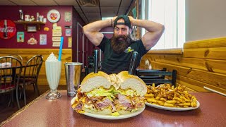 YOU ONLY GET 30 MINUTES TO FINISH THIS GIANT DELI SANDWICH CHALLENGE IN MICHIGAN  BeardMeatsFood [upl. by Garnet647]