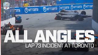 All Angles  How huge crash unfolded on Streets of Toronto  Onboard Camera  INDYCAR [upl. by Ahsienot]