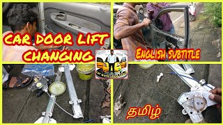 Car door lift changing work in tamil  Santro car [upl. by Ynabla568]