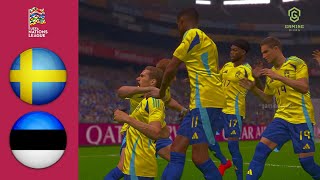 Sweden vs Estonia Extended Highlights Nations League 2024 [upl. by Zetrac467]