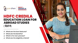 HDFC Credila Education Loan for Studying Abroad  Hindi Guide  Complete Information [upl. by Issiah]