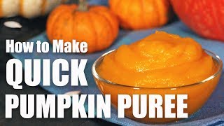 How To Make Quick Pumpkin Puree From Scratch No Oven  How Tasty Channel [upl. by Beata]