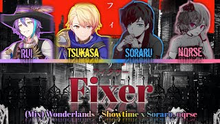 Mix Fixer  Wonderlands × Showtime x Soraru Nqrse KANROMENG Color coded Lyrics [upl. by Asel687]