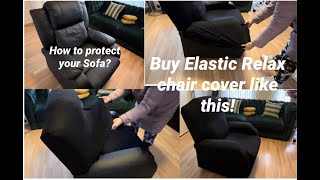 How to install Recliner Sofa Cover  Unboxing  Aliexpress [upl. by Adna861]