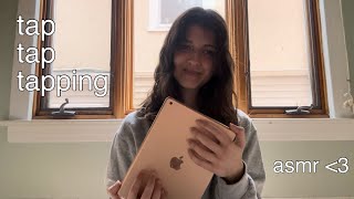 asmr  tapping on my ipad w soft spoken rambles [upl. by Kimmel221]