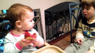 My kids eating apples [upl. by Free]