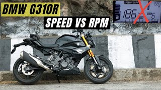 BMW G310R TOP SPEED VS RPM  BMW G310R HIGHWAY CRUISING SPEED [upl. by Alidus]