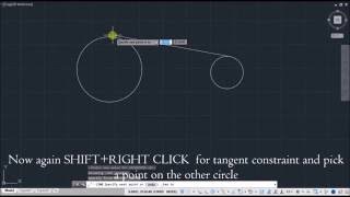 a simple technique to draw common tangent to two circles in AutoCAD1 [upl. by Astrid]