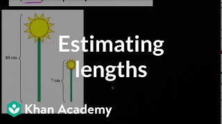 Estimating lengths  Measurement and data  Early Math  Khan Academy [upl. by Imiaj]