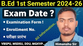 BEd 1st Semester Exam Date 2024  BEd Exam Date 2024  BEd Exam  The Perfect Study [upl. by Anerac263]