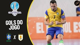 BRASIL X URUGUAI  COPA AMÉRICA DE FUTSAL 2024  GOLS  JOGO 2 04022024 [upl. by Airdnaxila627]