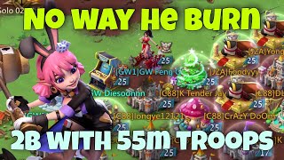 Lords Mobile  No way this dude burn 2b castle with 50m and a lot T4s got annihilated by Feng [upl. by Tomlinson]