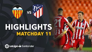 Highlights Valencia CF vs Atletico Madrid 01 [upl. by Lehsreh]