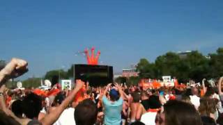 Brazil vs Netherlands Sneijders goal reaction at Museumplein [upl. by Aubry]