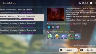 Genshin Impact Taishan Mansion  Domain of Mastery Circle of Embers II Lvl 54  Coop mode [upl. by Orton744]