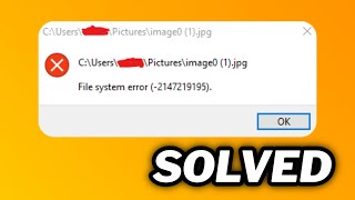 FIXED File System Error 2147219196 in Windows Photo App in windows 1011 [upl. by Nawotna]