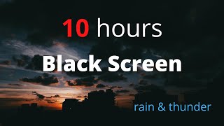 10 Hrs NO ADS of Light Rain and Thunder with Black Screen [upl. by Eillit12]