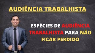 TIPOS DE AUDIÊNCIA TRABALHISTA [upl. by Ardnassela]