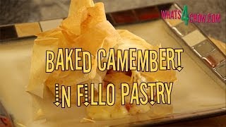 Baked Camembert or Brie Cheese in Fillo  Filo  Phyllo Pastry How to make baked camembert or brie [upl. by Leitao]