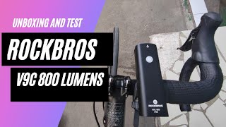 Rockbros V9C 800 lumens  unboxing amp Test [upl. by Nytsirt283]