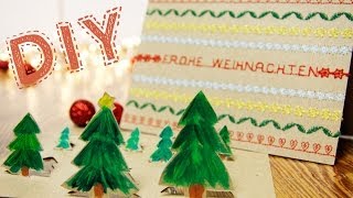 DIY Weihnachtskarten nähen  Weihnachtspost selber machen [upl. by Melony332]