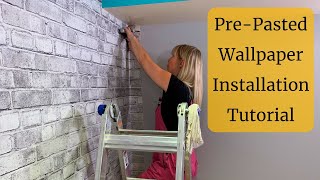 Prepasted Wallpaper Installation [upl. by Remmer828]