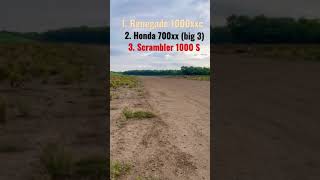 Renegade 1000 vs Polaris Scrambler 1000 vs Honda 700xx DRAG RACE [upl. by Chas]