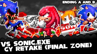 FNF  Vs SonicEXE RETAKE Confronting Yourself Final Zone  Ending A B  GameOver  ModsHard [upl. by Luana732]