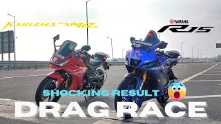 Yeh kesa Results tha 😱😱😱  Drag race Karzima XMR 210 vs Yamaha R15 V4  Race till Potential [upl. by Airret]