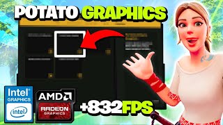 Finally Got Potato Graphics in Fortnite – New Method for AMD amp Intel Users [upl. by Furey285]