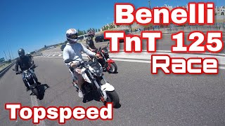 BENELLI TNT 125 RACE amp TOPSPEED [upl. by Ashlan]